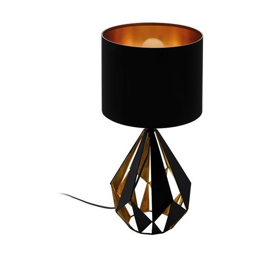 Carlton 5 Table Lamp Black & Copper 43077