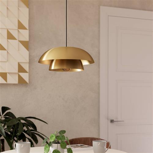 Cenciara Brushed Brass and Black Ceiling Pendant 900849