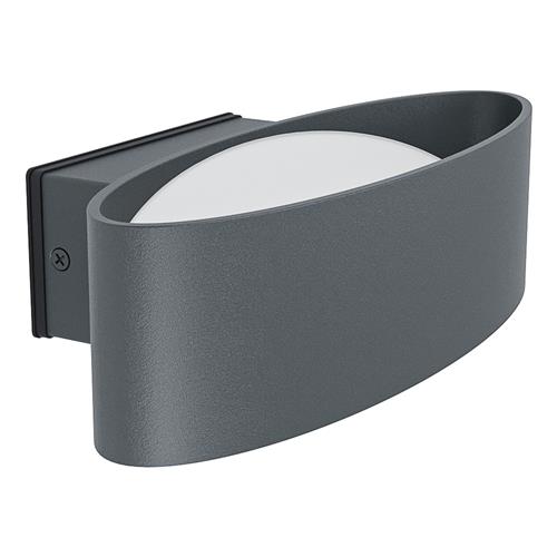 Chinoa IP44 Anthracite Oval Exterior Wall Light 98711