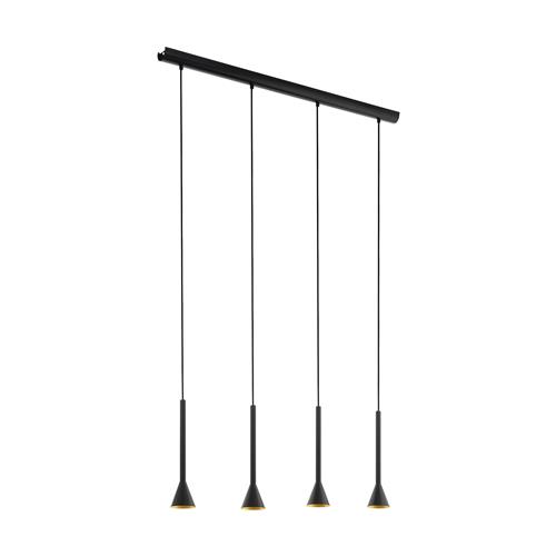 Cortaderas LED Two Toned Black And Gold 4 Bar Pendant 97605