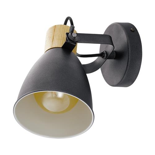 Coswarth Anthracite And Wood Single Wall Spotlight 99074