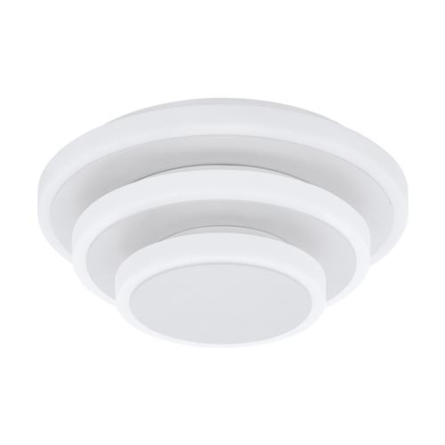 Elgvero LED White Steel & White Polycarbonate Ceiling Fitting 98676
