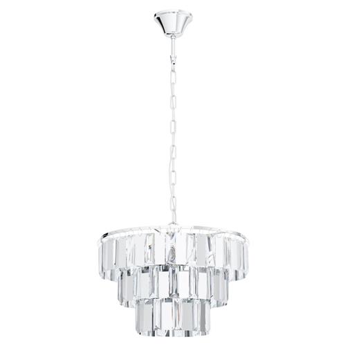 Erseka Chrome and Crystal Small Three Tiered Fitting 99095