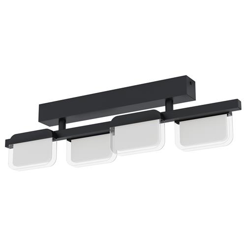 Ervidel LED 4 Light Black & White Semi Flush Fitting 98874