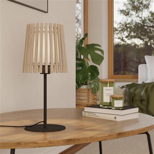 Fattoria Black and Wood Table Lamp 900904