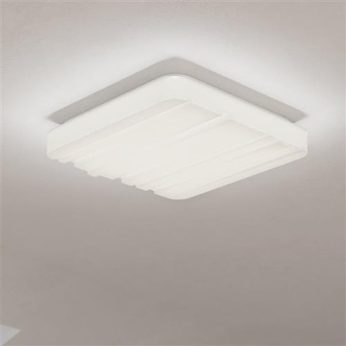 Ferentino LED Small White Square Flush Light 900609