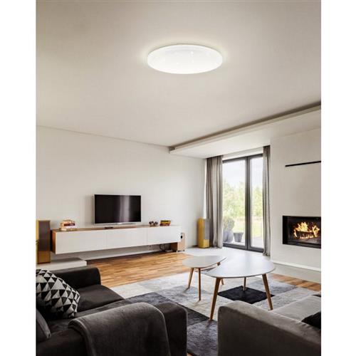 Frania-A LED Small Crystal Effect Flush IP44 Rated Ceiling Light 98294