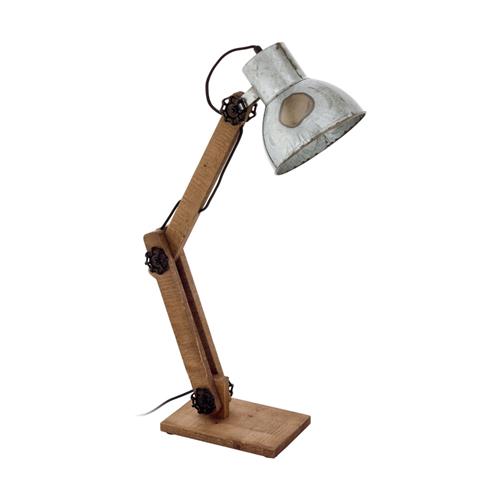 Frizington Brown Steel Table Lamp 43068, Desk Table Lamp Uk