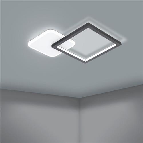 Gafares LED Black and White Square Semi Flush Light 900422