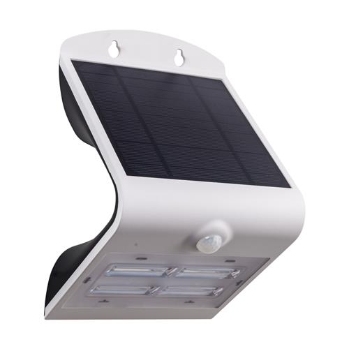 Lamozzo IP54 White Plastic Solar Outdoor PIR Wall Light 98757