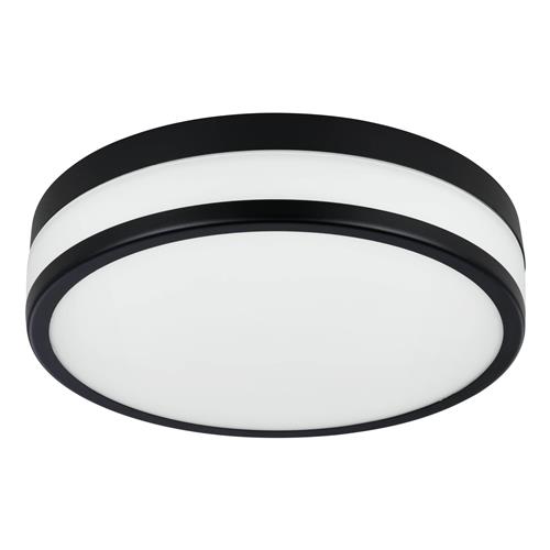 LED Palermo IP44 Black And White Bathroom Flush Ceiling Fitting 900846