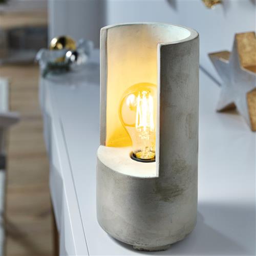 Lynton Short Moulded Concrete Table Lamp 49111