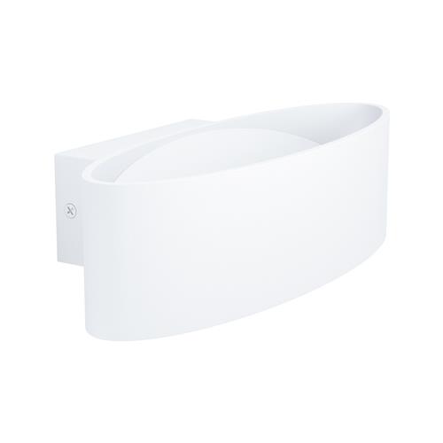 Maccacari LED Aluminium White Oval Wall Light 98541
