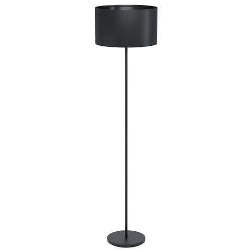 Maserlo 1 Textured Black Cylinder Floor Lamp 99046