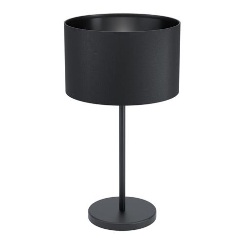 Maserlo 1 Textured Black Cylinder Table, Cylinder Shaped Table Lamp Shade