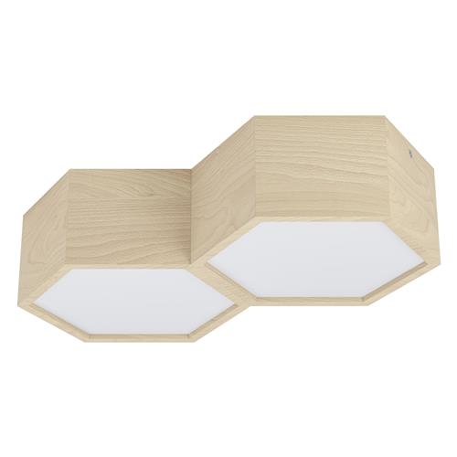 Mirlas Wood & White Polycarbonate Dual Flush Fitting 98861