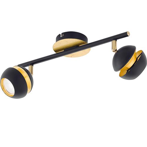 Nocito LED Black And Gold Double Ceiling Spotlight 95483