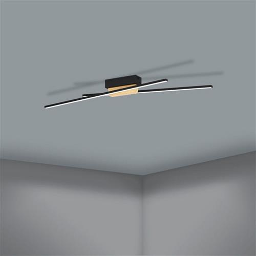 Panagria Black and Brown Flush Ceiling Light 900488