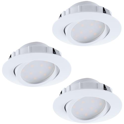 Pineda Pack Of Three LED White Tiltable Spot Lights 95857