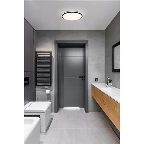 Pinetto Black And White LED IP44 Rated Wall or Ceiling Light 900366