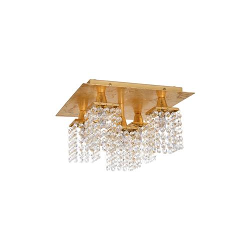 Pyton Gold Semi Flush Crystal Ceiling Light 97721