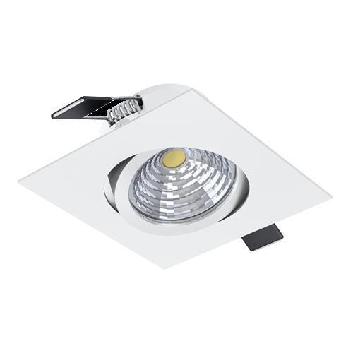 Saliceto LED White Recessed Warm White Square Spot Light 98302