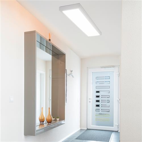 Salobrena-A Thin LED Rectangular White Flush Ceiling Light 98206