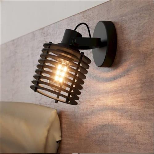 Segovia Adjustable Black Single Wall Light 900739