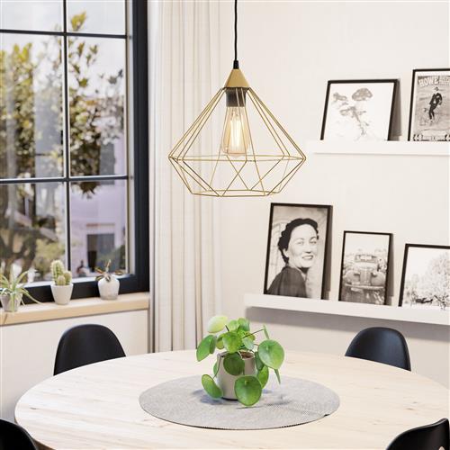 Tarbes Brushed Brass Large Ceiling Pendant 43679