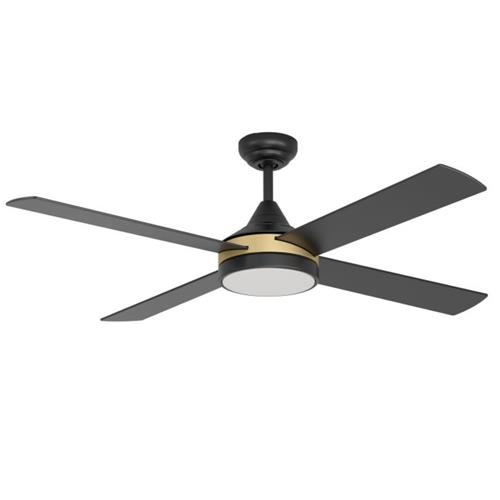 Trinidad LED Black And Brass Ceiling Fan 35118
