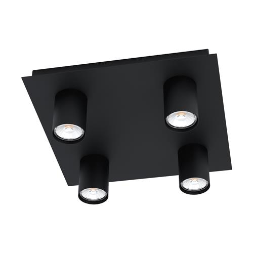 Valcasotto LED Black Steel 4 Head Spotlight 99516