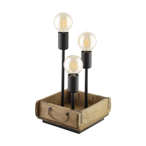 Wootton Black & Wood Table Lamp 43594