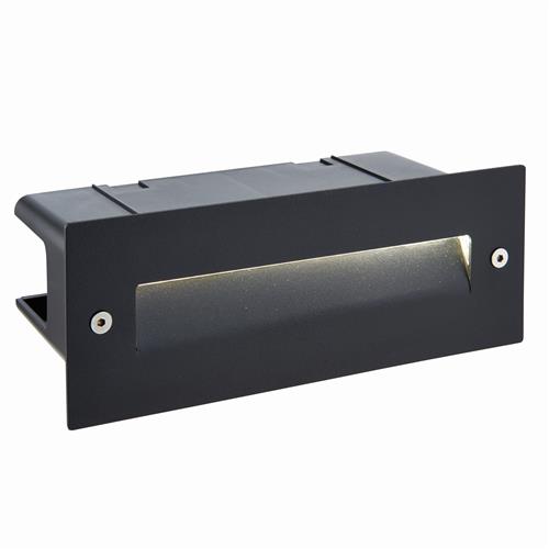 Seina Guide LED IP44 Black Outdoor Brick Light 78644