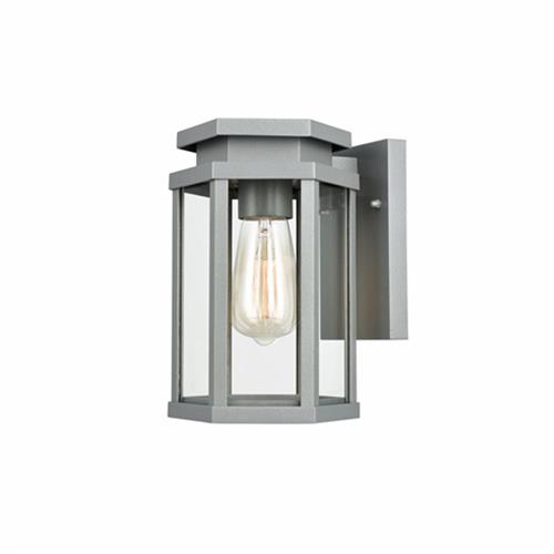 Fae Silver Grey IP44 Outdoor Wall Fitting FRA93