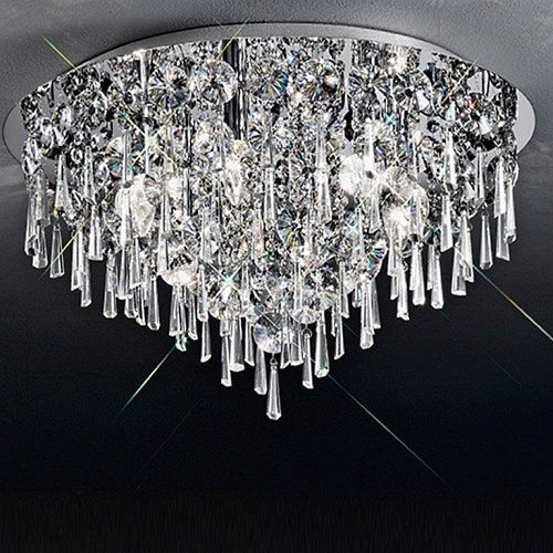 Jazzy Large Flush Crystal Ceiling Light Cf5718