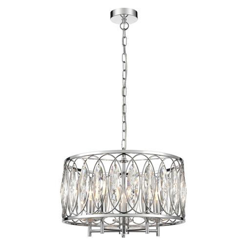 Cyrus Polished Chrome & Crystal Ceiling Fitting FRA580