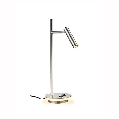 Delaina Satin Nickel Spot Table Lamp FRA814