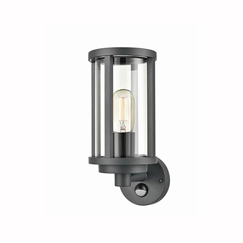 Delisha Pir Charcoal Grey Cage Effect Outdoor Wall Light Ouw6653 The Lighting Super - Outdoor Wall Lights Uk With Pir