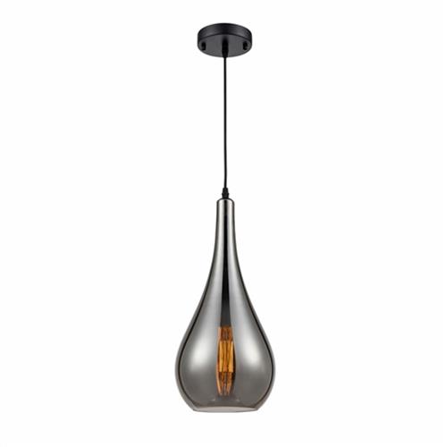 Droplet Smoked Glass Tear Drop Ceiling Fitting FRA641