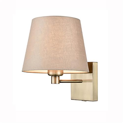 Matteo Bronze/Taupe Tapered Shade Fixed Single Wall Light WB138/1176
