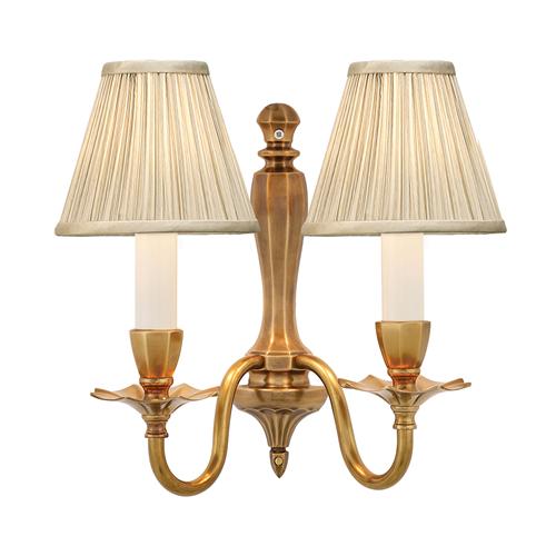 Asquith Solid Brass Double Wall Light 63793