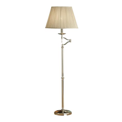 Stanford Swing Arm Nickel Floor Lamp 63623