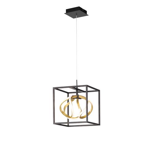 Moss LED Dimmable Black & Gold Ceiling Pendant FH06034
