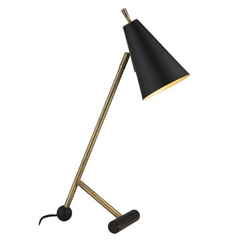 Antique Brass And Black Adjustable Task Lamp Annona-TBB