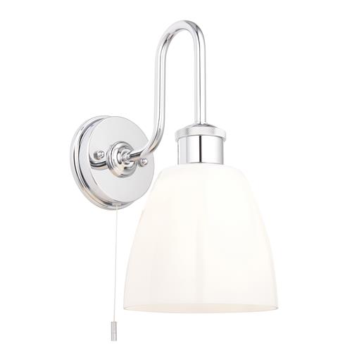 Polished chrome IP44 rated Single Bathroom Wall Light Asperula-1
