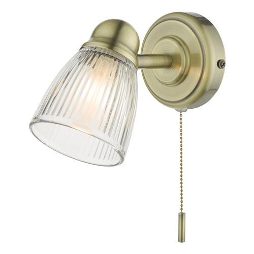 Cedric Antique Brass Single Bathroom Wall Light CED0775