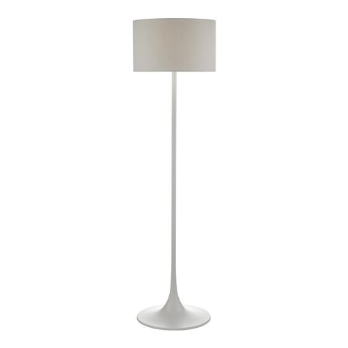 Funchal Matt Grey Floor Lamp With Shade FUN4939