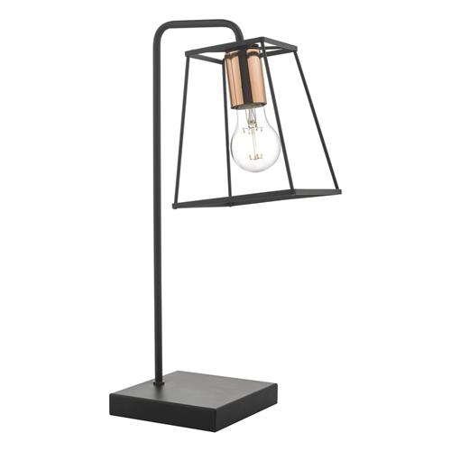 Tower Satin Black And Copper Table Lamp TOW4122