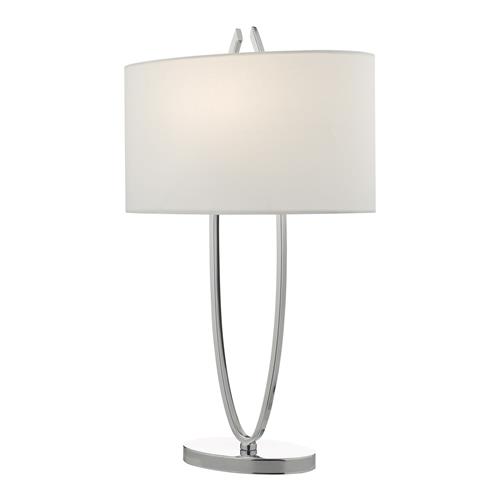 Utara Polished Chrome Table Lamp With, Table Lamp Shades Uk