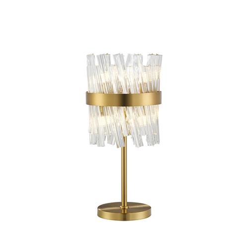 Boise Table Lamp Brass Finish Clear Glass LT32195